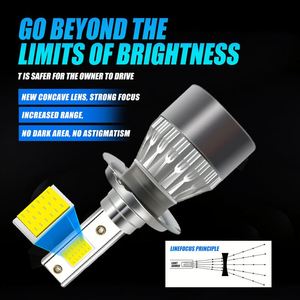 หลอดไฟหน้ารถยนต์ LED ทรงซังข้าว C6 9005 9006 9012 HB3 36W H1 H7 H4 H8อุณหภูมิสี6000K สำหรับรถยนต์ - Product Image 4