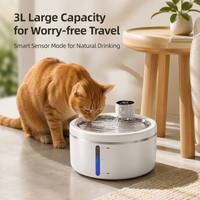 Fontaine à eau automatique pour chat et chien ChongxinIOT, 3L, 4000mAh, filtration en 4 étapes, ultra silencieuse, niveau LED