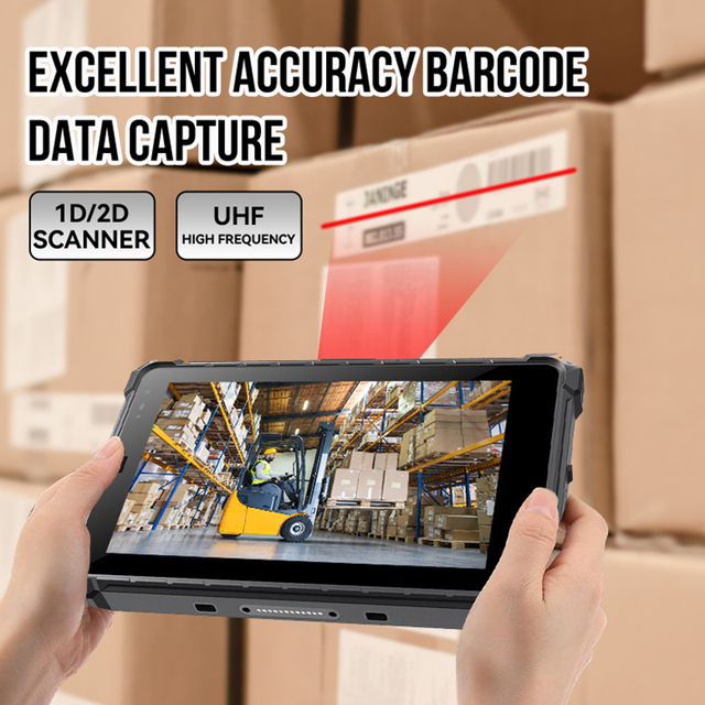 10.1 Inch Android 10000nits 4+64gb Ip68 4g Lte Rugged Industrial Tablet Pc With 1d/2d Scanner Nfc Lf Hf Uhf Rfid