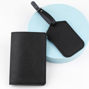 Etichetta per Bagagli e Porta Passaporto in Pelle PU Ecologica di Alta Qualità, Personalizzabile, Lussuosa e Delicata, Nero e Bianco - Product Image 3