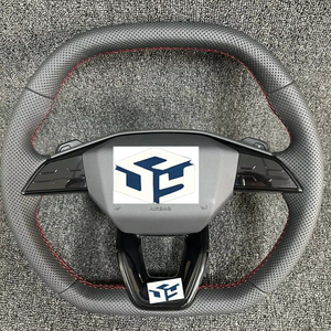 Con paleta de carbono Alcantara, volante LED de carbono para <span class=keywords><strong>Audi</strong></span> A3 A4 A5 B9 A6 C7 S3 S4 B9 B9.5 RS3 RS6 RS7 C7 C8 Q3 Q5 Q8 TT - Product Image 1