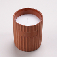 Conteneur de bougie en terre cuite avec Logo personnalisé, pot de bougie en céramique vide