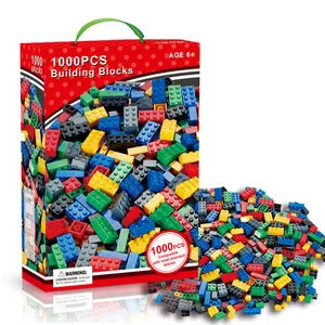 Eco-friendly ABS Plastic Assemble Building Blocks Set, Educational Toys for Kids, 1000pcs Building Blocks for Toddler Gift