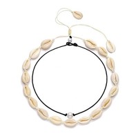 Bracelet/Chaîne de cheville/Collier en coquillages naturels de cauris, fait main, style hawaïen et jamaïcain, réglable pour femmes