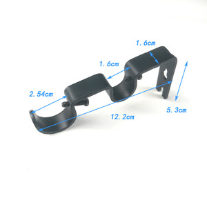 Double Curtain Rod <b>Bracket</b> U Shape Iron Support For Curtains Modern Design Easy Installation <b>Black</b> Silver Brown Warm Gold - Product Image 3
