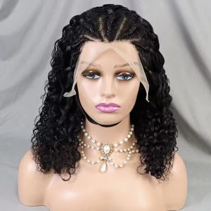 Pelucas de Cabello Humano Brasileño <span class=keywords><strong>con</strong></span> Frente de Encaje 13x4, de 10 a 16 Pulgadas, Cabello Natural sin Procesar, Estilo Rizado Jerry, Peluca de Cabello Humano <span class=keywords><strong>con</strong></span> <span class=keywords><strong>Trenzas</strong></span> - Product Image 1