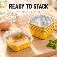 Boîte à gâteau au matcha, boîte en aluminium pour chocolat Lava Ice-Mountain, moule à tiramisu, boîte à crêpes, gobelet en aluminium pour pudding cuit au four