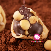 Cône Halal personnalisé pour biscuits au chocolat Cône de crème glacée croustillant au chocolat Boule de sauce Choco Coupe à biscuits pour enfants