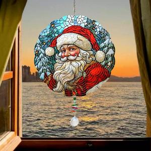 Carillon éolien de Noël 3D rotatif en acier inoxydable, résistant aux intempéries, décoratif, de luxe et coloré pour jardin - Product Image 3