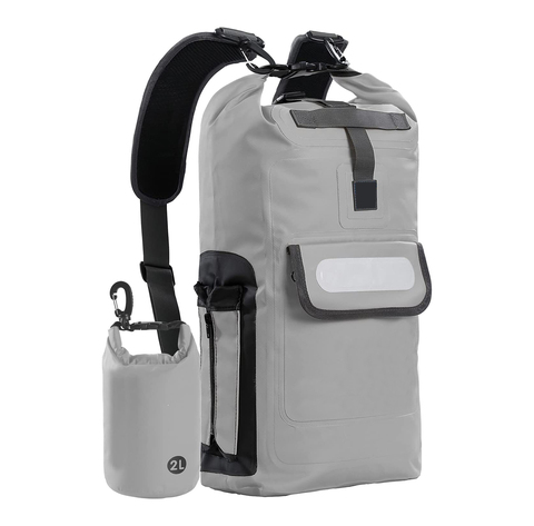 Customizable 30L+2L Waterproof Dry Bag Backpack Outdoor Hiking Camping Roll Top Dry Sack Bag Backpack