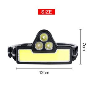 Wosen sáng ánh sáng điện hiển thị USB có thể sạc lại đèn lồng ABS cơ thể làm việc COB đèn pha torche chiến thuật đèn pin <span class=keywords><strong>Led</strong></span> Đèn Pha - Product Image 4