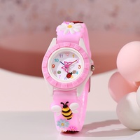 Nouvelle Montre à Quartz pour Enfants 2024, Joli Cadran Motif Petite Abeille en Silicone, Idéale pour la Décoration d'École Élémentaire