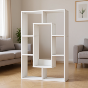 Estantería geométrica de 7 cubos moderna, librería abierta para fines decorativos - Product Image 2