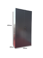 Armoire de rangement métallique moderne à 2 portes pour documents, idéale pour la maison, le bureau ou l'école, avec quatre étagères réglables – Vente chaude directe usine Chine