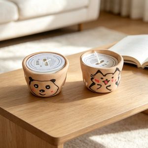 Vela Aromática de Cerámica Hecha a Mano con Diseño de Animalito, Cera de Soya, en Frasco, para Dormitorio, Regalo de Boda - Product Image 4