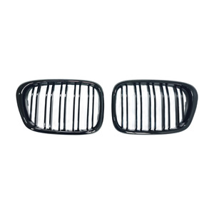 Rejilla Delantera para BMW E39 1997-2003, Diseño de Doble Línea Dividida, Pieza de Repuesto para Parachoques Delantero de la Serie 5, Material ABS - Product Image 1