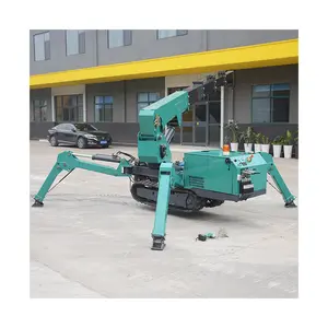 Mini Electric Diesel 3 ton 3000 kg capacity Lifting Equipment Hoist Crawler Spider Crane with Automatic Tracks and Winding Plant