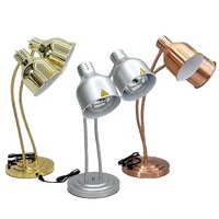 Lampe chauffante électrique pour buffet, double tête, col de cygne réglable, pour restaurant, cafétéria, service de viande et de steak