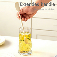 Spatule de cuisine double face en silicone antiadhésive et résistante à la chaleur pour gâteaux, crèmes, pain, confitures et beurre