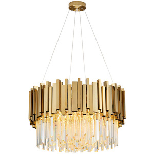 Modern European Vintage Luxury <b>Crystal</b> <b>Chandelier</b> Golden Decorative Hanging <b>Light</b> for Hotel Big Pendant <b>Lights</b> HM-C-8528 Decorat - Product Image 1