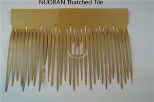 Nouveau toit de maison de chalet artificiel en aluminium économiseur d'énergie, vert et rentable, <span class=keywords><strong>tuile</strong></span> de toit de parapluie de chaume - Product Image 6
