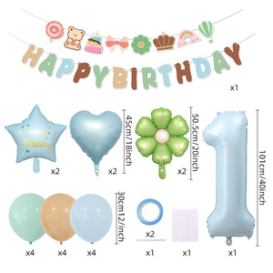 Set di palloncini di compleanno per Baby Shower retrò opaco <span class=keywords><strong>1</strong></span> ° decorazione per festa di <span class=keywords><strong>buon</strong></span> compleanno oggetti di scena per festa in Baby Shower per bambina - Product Image 4
