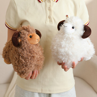Peluches personnalisées en gros de moutons à grandes cornes, jouets en peluche animaux, fabricant direct