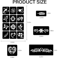 Tatouage corporel au henné Pochoirs de tatouage réutilisables pour le visage et le corps Tatouages temporaires pour enfants