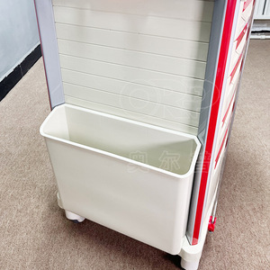 Chariot médical chirurgical d'urgence avec colonne en alliage d'aluminium, chariot de réanimation mobile, matériau ASB, pour perfusion en salle - Product Image 2