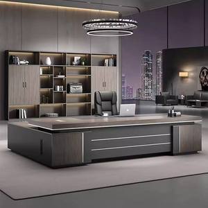 Juego de Escritorio Ejecutivo Moderno de Lujo con Diseño de Paneles, Muebles Comerciales Multifuncionales - Product Image 4