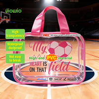 UIOWIO Vente Flash Trousse de Toilette/Maquillage Personnalisable avec Logo en Vinyle Transparent PVC EVA avec Fermeture Éclair
