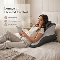 Coussin Ergonomique en Cale 6 Couleurs Soutien Lombaire et Cervical pour Soulagement des Douleurs Dorsales, Idéal pour Dormeurs sur le Côté ou sur le Ventre, Housse Lavable, Vente en Gros OEM