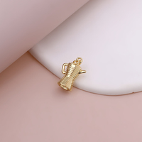 24K Plaqué Or Laiton DIY Bijoux Accessoire Exquis Théière Motif Pendentif Sur Mesure pour Enfants Mode Pendentifs Charmes