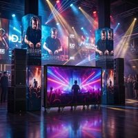 LED DJ-Pult P3.91 P2.604 GOB 6-fach Faltbare Videowand für Nachtclub Bar Bühne Konsole Anzeigebildschirm