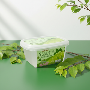 Vaso <span class=keywords><strong>de</strong></span> Plástico Ovalado Desechable <span class=keywords><strong>de</strong></span> Grado Alimenticio <span class=keywords><strong>de</strong></span> 160 ml, con Tapa y Cucharas, Vasos <span class=keywords><strong>de</strong></span> Plástico <span class=keywords><strong>para</strong></span> Yogur con Logotipo Personalizado - Product Image 1