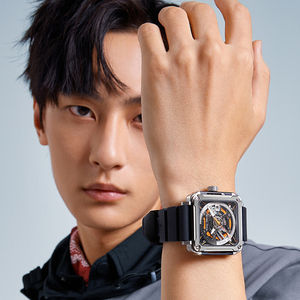 <span class=keywords><strong>Montre</strong></span> automatique à mouvement mécanique 41 mm, luxe, acier inoxydable, bracelet en caoutchouc, lumineuse, <span class=keywords><strong>calibre</strong></span> classique, décontractée, pour homme d'affaires - Product Image 3