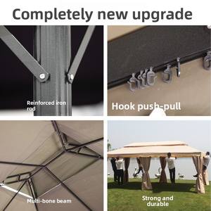 Tente de <span class=keywords><strong>terrasse</strong></span> multifonctionnelle en alliage d'aluminium Nouvelle structure d'une chambre à coucher résistante au vent pour la cour extérieure pour l'été - Product Image 5