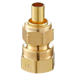 Raccords de Compression en laiton sans plomb adaptateur <span class=keywords><strong>Fip</strong></span> de Compression en laiton 3/8 OD * 1/4 <span class=keywords><strong>FIP</strong></span> avec insertion - Product Image 1