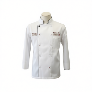 Giacca da Chef per Uomo Chef Philippines, 100% Cotone, Doppio Petto, Colletto alla Coreana, Logo Ricamato, Stile Workwear - Product Image 1