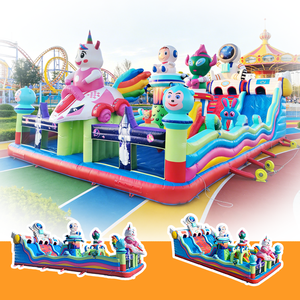 Надувной батут-замок Fun City для детей, уличная игровая площадка, аттракцион для развлечений на открытом воздухе - Product Image 4