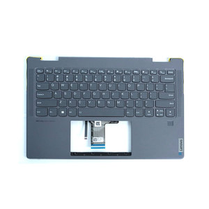 Ensemble clavier et repose-poignets 5CB1L40794 pour Lenovo Yoga 7 14IRL8, remplacement, gris, anglais US, rétroéclairé, lecteur d'empreintes digitales - Product Image 1
