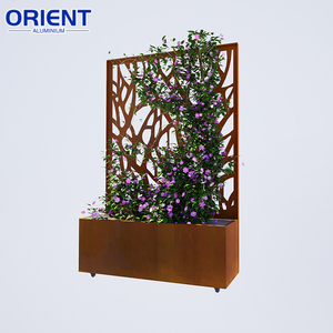 <span class=keywords><strong>Jardinière</strong></span> carrée en aluminium à montage facile de type <span class=keywords><strong>DIY</strong></span> minimaliste, emballée à plat, pour les espaces extérieurs et intérieurs, pour les espaces réguliers - Product Image 1