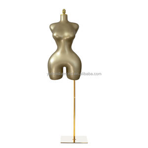<span class=keywords><strong>Mannequin</strong></span> de <span class=keywords><strong>Couture</strong></span> Femme Demi-Corps en <span class=keywords><strong>Plastique</strong></span> Doré BBL, avec Hanches et Poitrine Élargies, pour Vitrine - Product Image 6