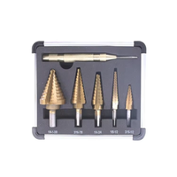 Kit de 6 forets étagés de haute qualité en acier rapide avec placage titane pour le perçage de métaux sur CNC, garantie 1 an