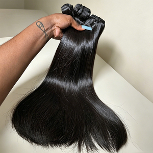 Paquetes de <span class=keywords><strong>Cabello</strong></span> Humano Virgen con Cutícula Alineada, Venta al por Mayor para Proveedores, Grado 12A 15A, <span class=keywords><strong>Cabello</strong></span> Humano Vietnamita Liso Extremo de Doble Trama - Product Image 3