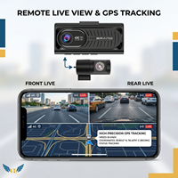 Cámara para Coche VIEVGUARB T19 con Doble Lente, Visión Nocturna, Sensor G, Monitor de Estacionamiento, Grabación en Bucle, Control por Aplicación, 4K, WiFi, GPS, Pantalla IPS, 4G LTE