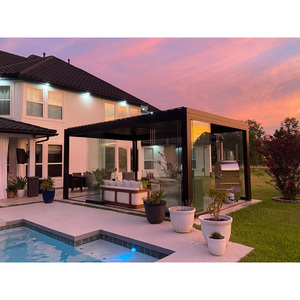 Pergola en aluminium sur mesure avec toit à lames orientables électriques, <span class=keywords><strong>abri</strong></span> <span class=keywords><strong>de</strong></span> <span class=keywords><strong>jardin</strong></span> étanche <span class=keywords><strong>pour</strong></span> patio, <span class=keywords><strong>jardin</strong></span> et projets commerciaux - Product Image 5