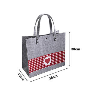 Sac fourre-tout en <span class=keywords><strong>feutre</strong></span> tendance en vente chaude, tissus en <span class=keywords><strong>feutre</strong></span> personnalisés, écologiques, réutilisables, légers, portables, grande capacité - Product Image 6