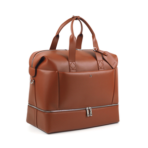 High Quality Travel Fashion Leather Overnight Duffle <strong>Bag</strong> with Gym <strong>Bag</strong> Shoe <strong>Compartment</strong> - Product Image 1