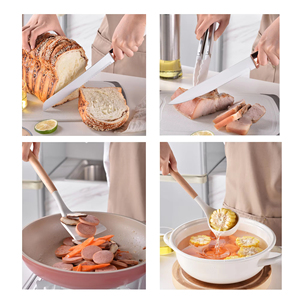 Công Cụ Nhà Bếp Thiết Lập 2025 Phong Cách Mới 19 Miếng Đồ Dùng Nhà Bếp Màu Đen Màu Xanh Lá Cây Màu Hồng Màu Xám Công Cụ Nấu Ăn Silicone Đồ Dùng Nhà Bếp Thiết Lập - Product Image 6